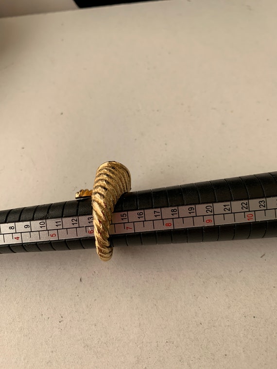 Vintage Cornucopia Design Adjustable Cocktail Rin… - image 8