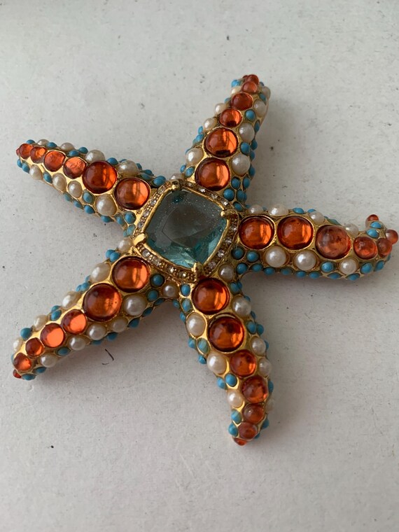 Kenneth Jay Lane Starfish Brooch - image 1