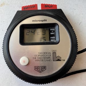Vintage Heuer 1980 Olympic Winter Games Stopwatch