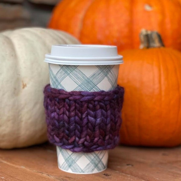 Knitting Pattern Coffee Sleeve