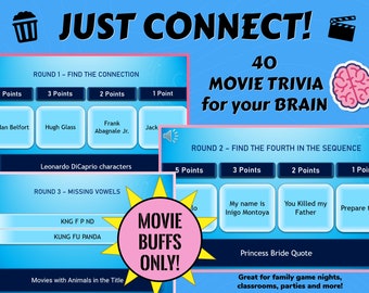 Movie Trivia PowerPoint Game | 'Only Connect' Quiz (Digital Download)