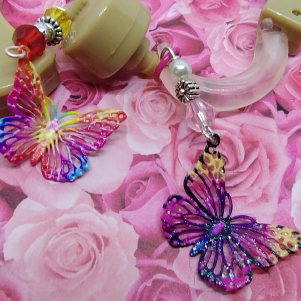 HEARING Aids Jewelry Charms 2-piece set Gorgeous BUTTERFLIES... Add  charms to Your Hearing Aids, Pediatric kids hearing aid