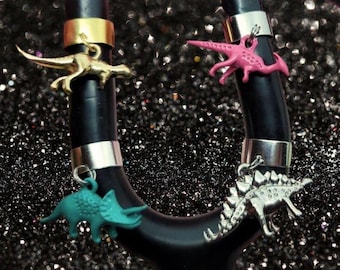 Dinosaurs 3-D on all sides stethoscope  charms nurse-doctor- medical- vet tech