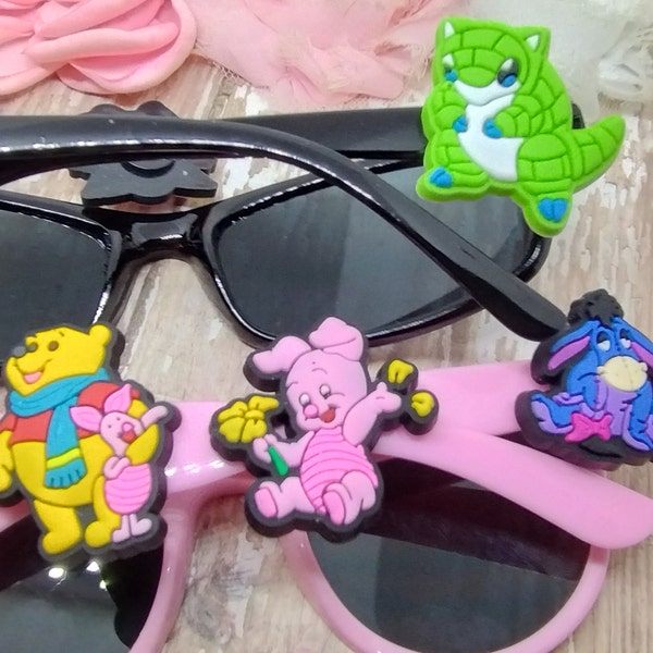 Eyeglass Cute Huggers charms add ons-jewelry Charms 2-piece set cartoons... Add cute charms to Your Kids eyeglasses