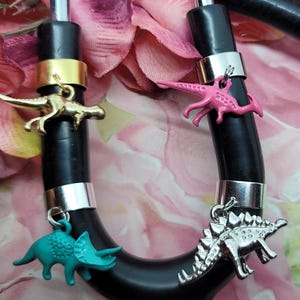 Dinosaurs 3-D stethoscope dog charms nurse-doctor- medical- vet tech