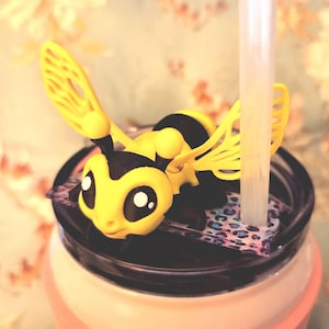 Cute BEE 3D tumbler topper 3D Printed Tumbler Topper 30oz, 40oz Tumblers Cute tumbler Accessory,