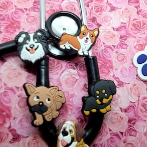 dos stethoscope charms-Add some fun! to your Stethoscope Corgi-   Border Collie-pug -Dachshund-Lab dog stethoscope tag Pediatric