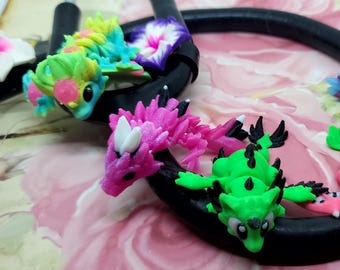 DRAGON 3D movable! New pink dragon & black green some FUN to your Stethoscope Charm-    Great Nurse gift!