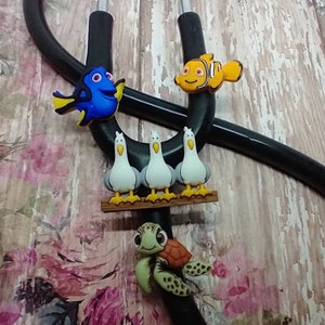 Stethoscope charm-Add some fun! to your Stethoscope, Nemo stethoscope  tag CUTE Kid Friendly cartoon  Pediatric