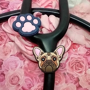 Voeg wat plezier toe! aan je stethoscoop, stethoscooplabel Franse Bulldog LEUK Kindvriendelijke cartoon kinderen