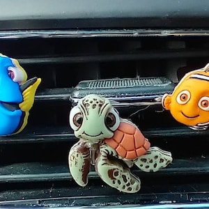 3-Pcs Cute!! Car  Air Freshener Vent Clips,   Nemo Squirt Dory set Car Accessories for  Car Interior Decor, Air Vent Flower