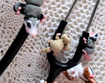 3D movable CUTE Animals Possum-Dragon-Mouse-Cow-Stethoscope Charm-Add some fun! to your Stethoscope,    Great Nurse gift!