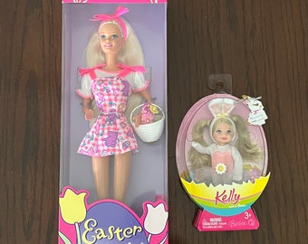 Vtg 2000 BARBIE & KELLY Easter Garden Hunt Gift Set #29328