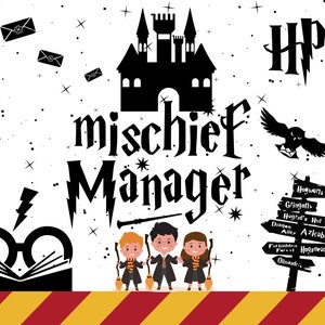 Mischief Manager Tumbler Wrap: Wizard Sublimation Design (Digital Download)