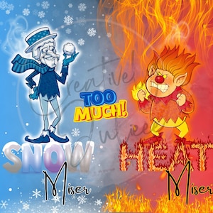 Heat Miser Snow Miser Tumbler Wrap Design (Digital Download)