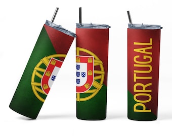 Portugal Flag Skinny Tumbler Wrap: Euro Cup 2024 (Digital Download)