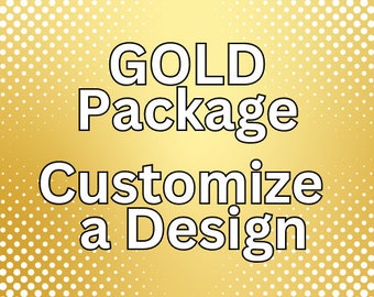 Custom Design GOLD Package: Invitations, Logos, Wall Art (Digital Download)