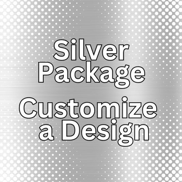 Customize a Design SILVER package | Choose a size | Design Simple tumblers, clothing, wall art, logos, and more | PNG | Digital Downloads