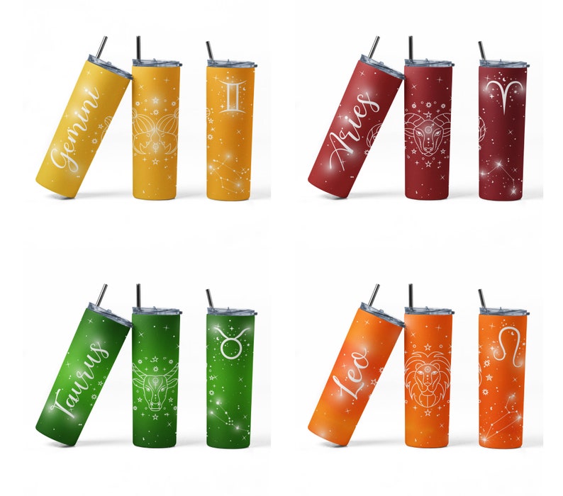 Zodiac Signs Tumbler Wrap Bundle: Astrology PNG (digital Download) - Etsy