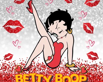 Betty Boop Tumbler Wrap: Retro Design PNG (Digital Download)
