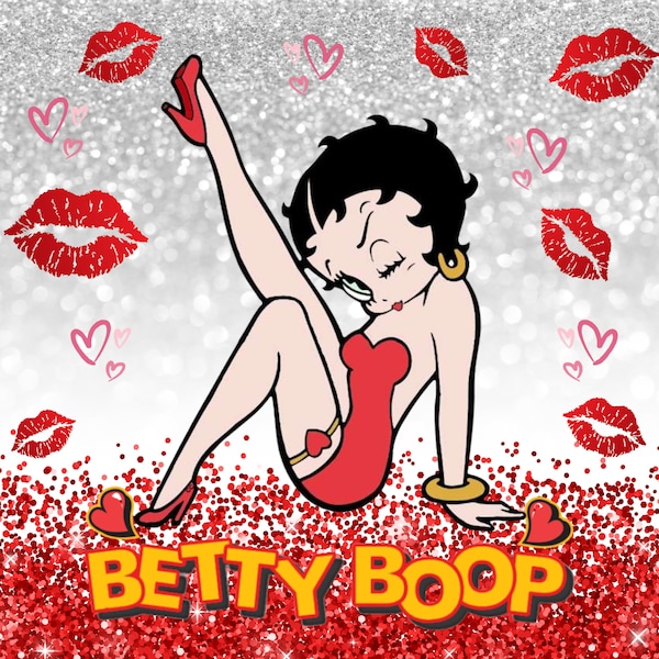 Betty Boop Skinny Tumbler Wrap | 15oz 20oz 30oz | PNG | Digital Download | Custom Design | Personalize it | Gift Ideas | Straight | Retro