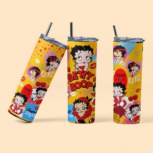 Betty Boop Design | Classic Characters | Vintage Skinny Tumbler Wrap | Retro Mug Design | Mousepad | PNG | Digital Download | 15oz 20oz 30oz