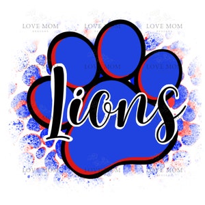 Lions distressed cheetah, png, digital design