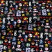 Game Over Gamepad Fabric - Cartoon Cotton Fabric - Classic Game Fabric - Quilting Masks - By the Half Yard 