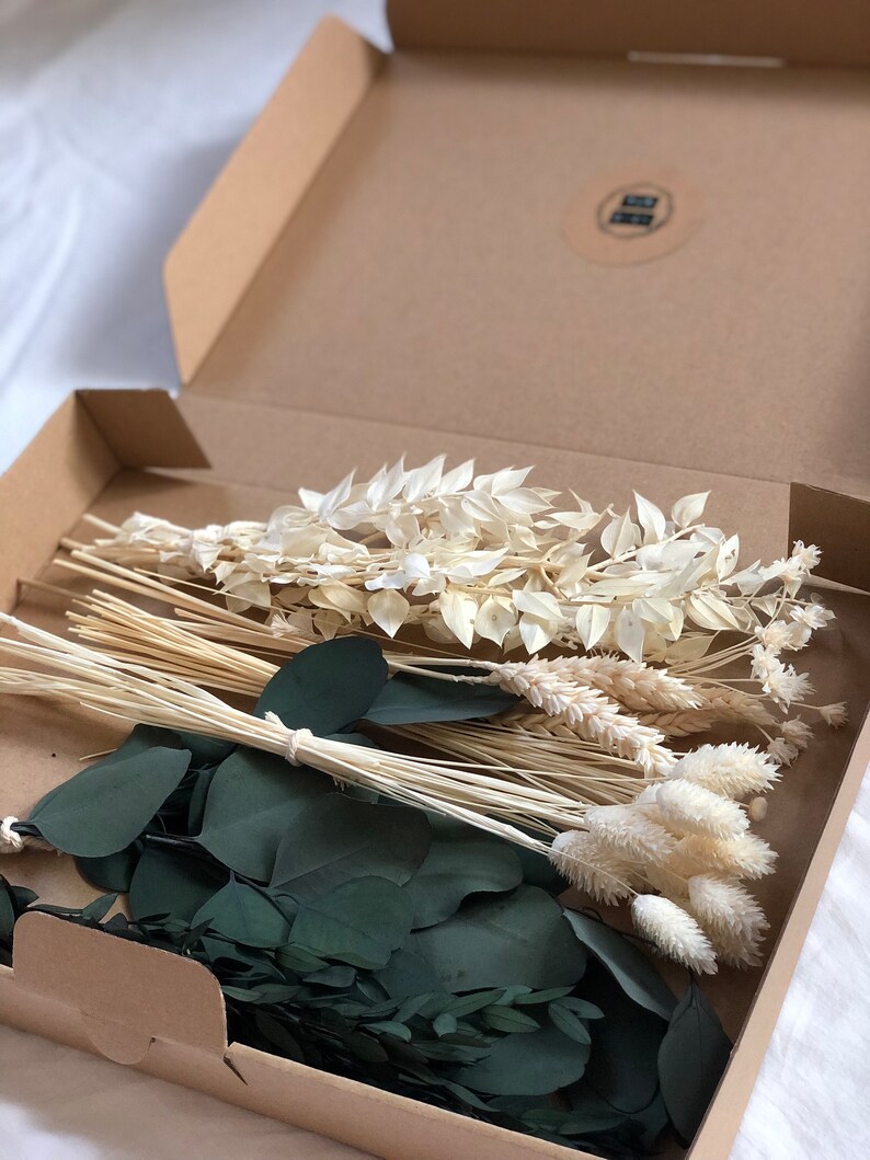DIY Dried Flowers Box/ DIY Set in Different Colors/ DIY Dried Flowers