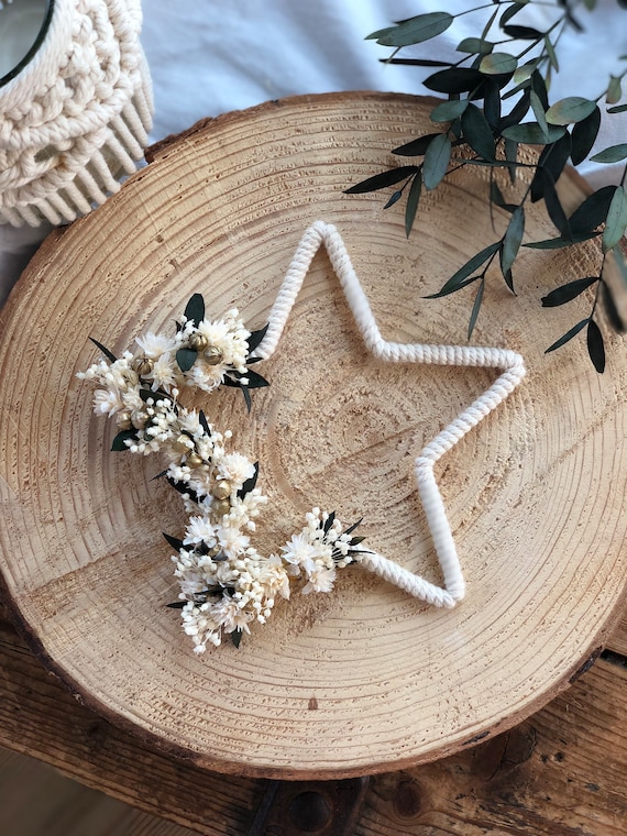 Star With Dried Flowers / Christmas Decoration Dried Flowers