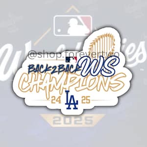 World Series Champs 2025 - Aufkleber | Zurück 2 Zurück | Dodgers