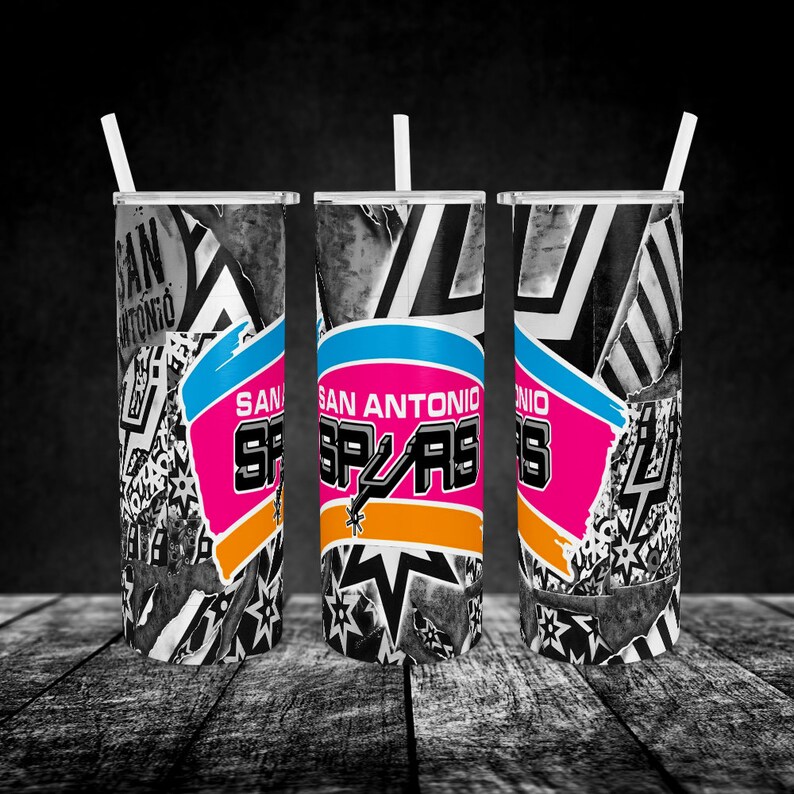 San Antonio Spurs 20oz Skinny Tumbler Sublimation Etsy
