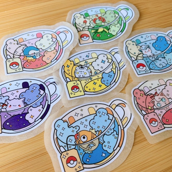 Cute Animal Stickers | Waterproof Laptop iPad Bullet Journal Planner Kawaii Die Cut Glossy Stickers