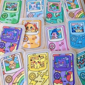 Pegatinas de animales adorables para juegos, resistentes al agua, para portátiles, iPad, planificadores de diario, pegatinas troqueladas brillantes Kawaii