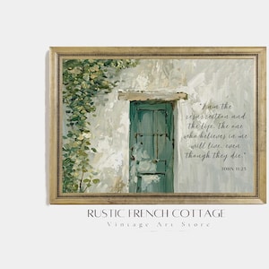 Scripture Wall Art Spring Theme | Christian Bible Quote Poster | Vintage Peaceful Decor for Easter Home | religious Easter wall art gift