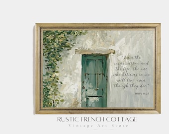 Arte de escritura de pared con temática de primavera | Póster con cita bíblica cristiana | Arte vintage para una decoración del hogar tranquila y de Pascua
