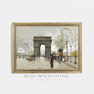 Winter in Paris Vintage painting | Vintage Paris Wall Art | street art of Paris | art of Paris monuments | Vintage art printed and shipped