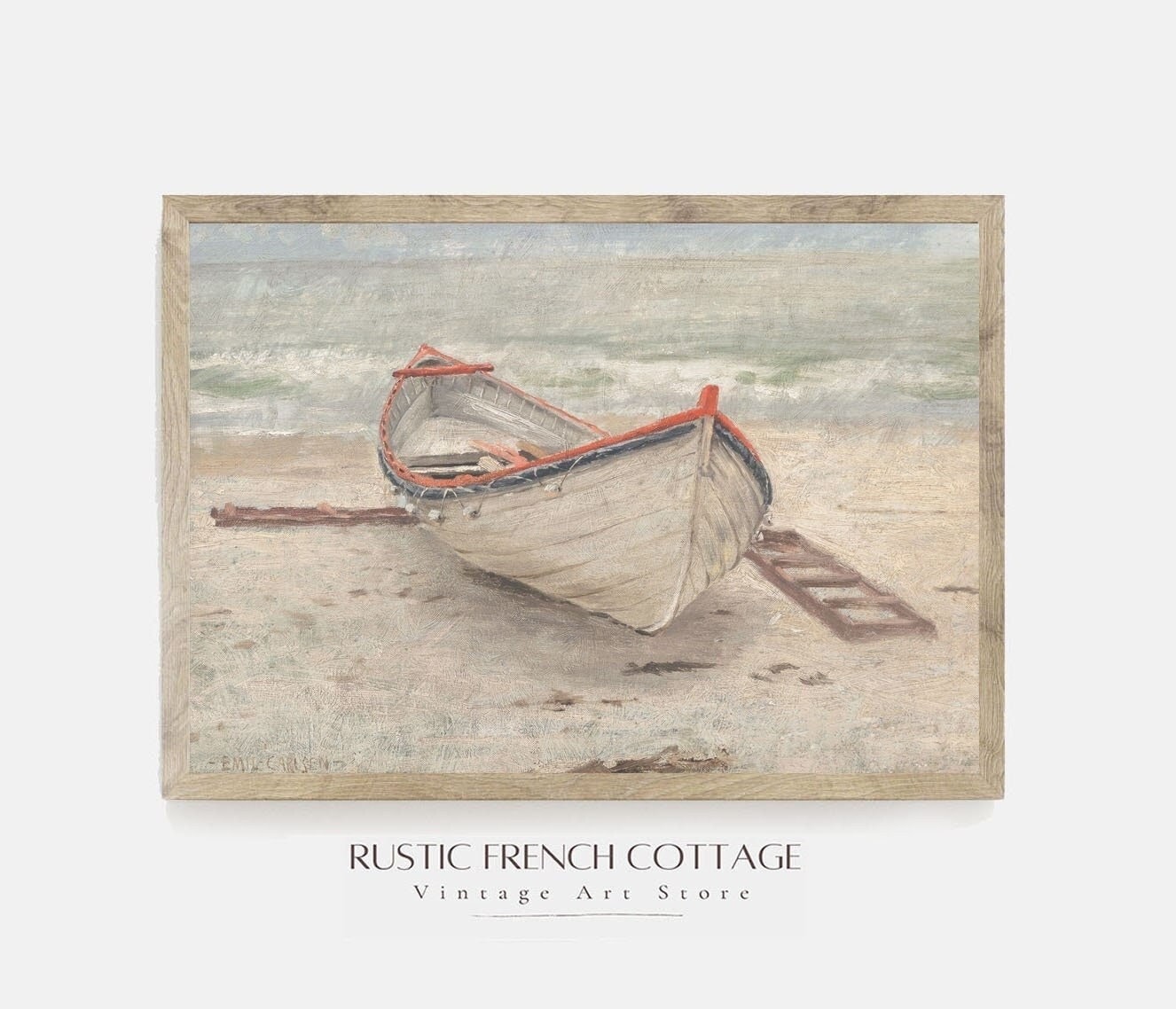 Rustic Boat Wall Decor Vintage Nautical Art Boat on the - Etsy