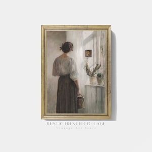 vintage dannish women&#39;s painting | oil painting early 20th century | soft wall art | women&#39;s portrait | vintage soft aesthetic | digital art
