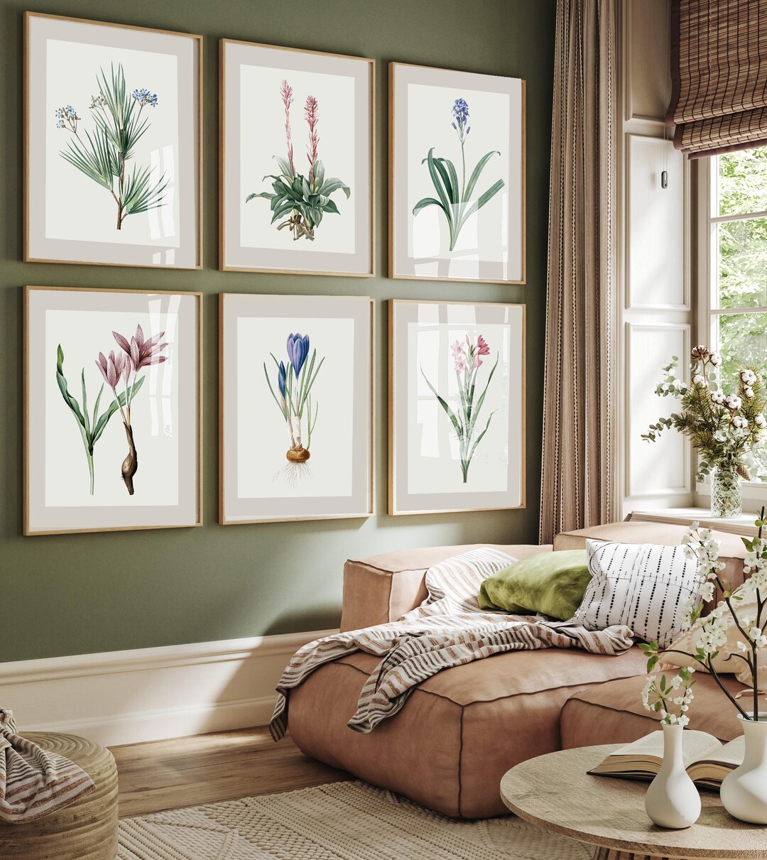 Vintage Botanical Spring Flower Art Set | Delicate Floral Herbarium ...