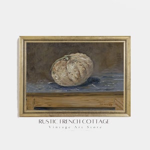 still life with melon, vintage fruit painting, cooking art, digital art, dining room art, cottage art, rustic home décor, farmhouse wall art