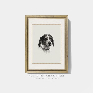 Vintage Dog Heilroom Print | Nursery vintage Art |  Dog Drawing Printed and Shipped | Child&#39;s Room Art Print | Vintage Art for Farm Nursery