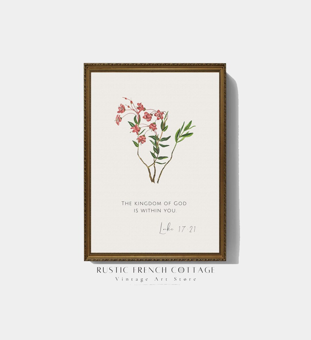 Christian Floral Wall Art With Bible Verse | Meaningful Baptism or ...