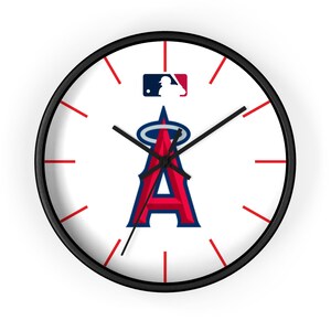 Los Angeles Angels Wall Clock, Sports Decor, MLB Gift, Fan Merchandise, Baseball Room Decoration