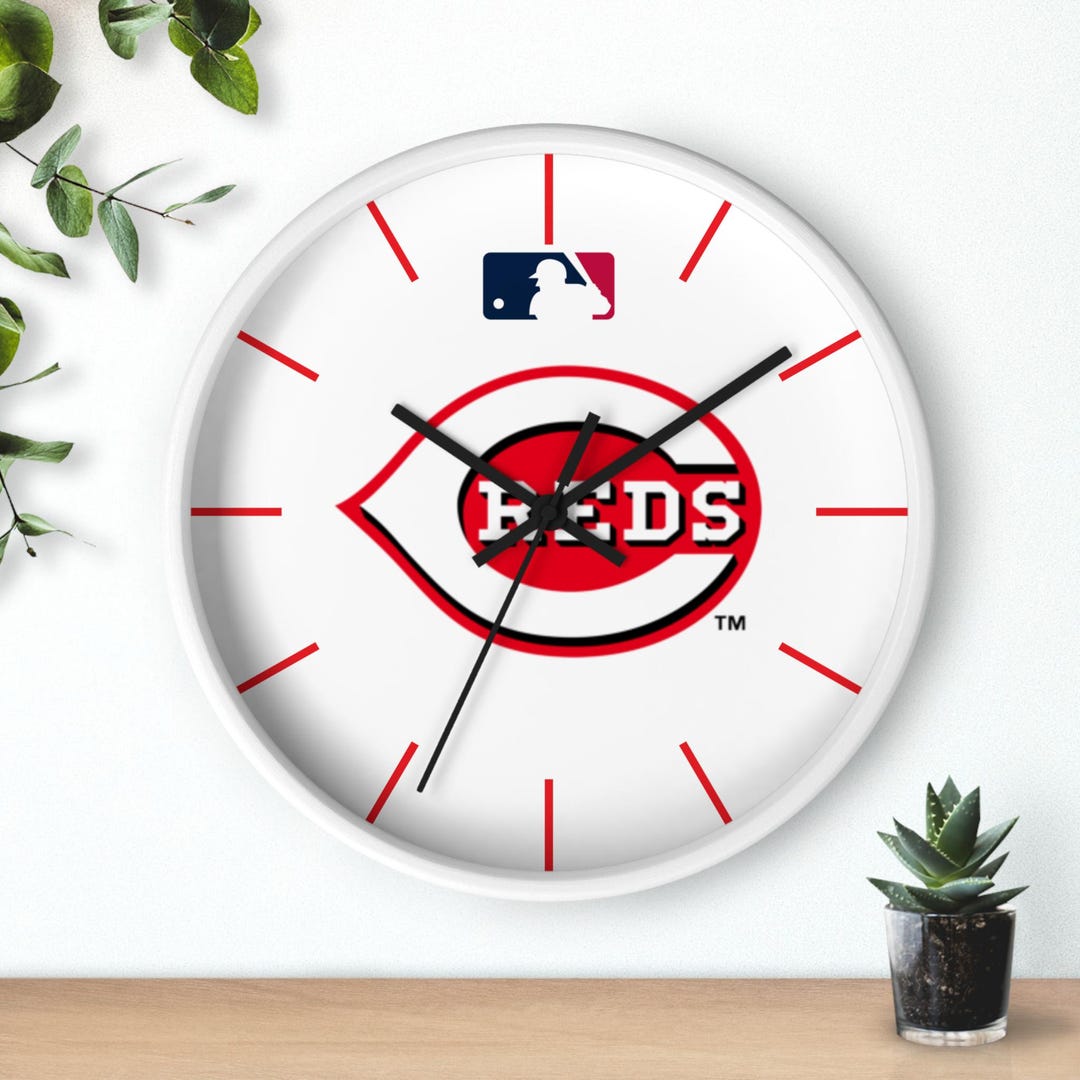 Cincinnati Reds Wall Clock - Perfect for Baseball Fans, Game Room Decor ...