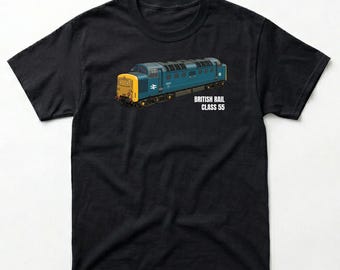 British Rail Class 55 Deltic T-Shirt | Classic UK Locomotive Graphic Tee | Heavyweight Cotton Shirt