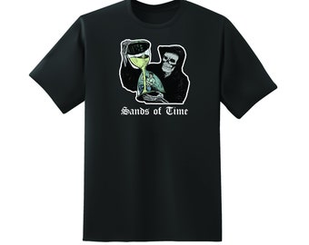 Grim Reaper Sands of Time Short Sleeve Unisex T-Shirt - Multiple Colour Options - Premium Gildan Shirt - Premium DTF Printing