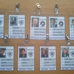 RoboCop OCP - Clip-on ID Photo Pass Badge Set Prop Collection Cosplay