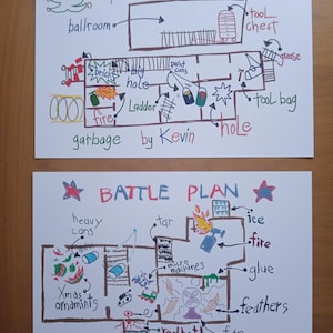 Home Alone - Set de plan de batalla y Operación Ho Ho Ho Póster de Kevin McCallister A4 A3 - Elija tamaño