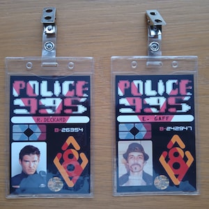 Blade Runner - Clip-on ID Photo Pass Badge Set Prop Collection Cosplay
